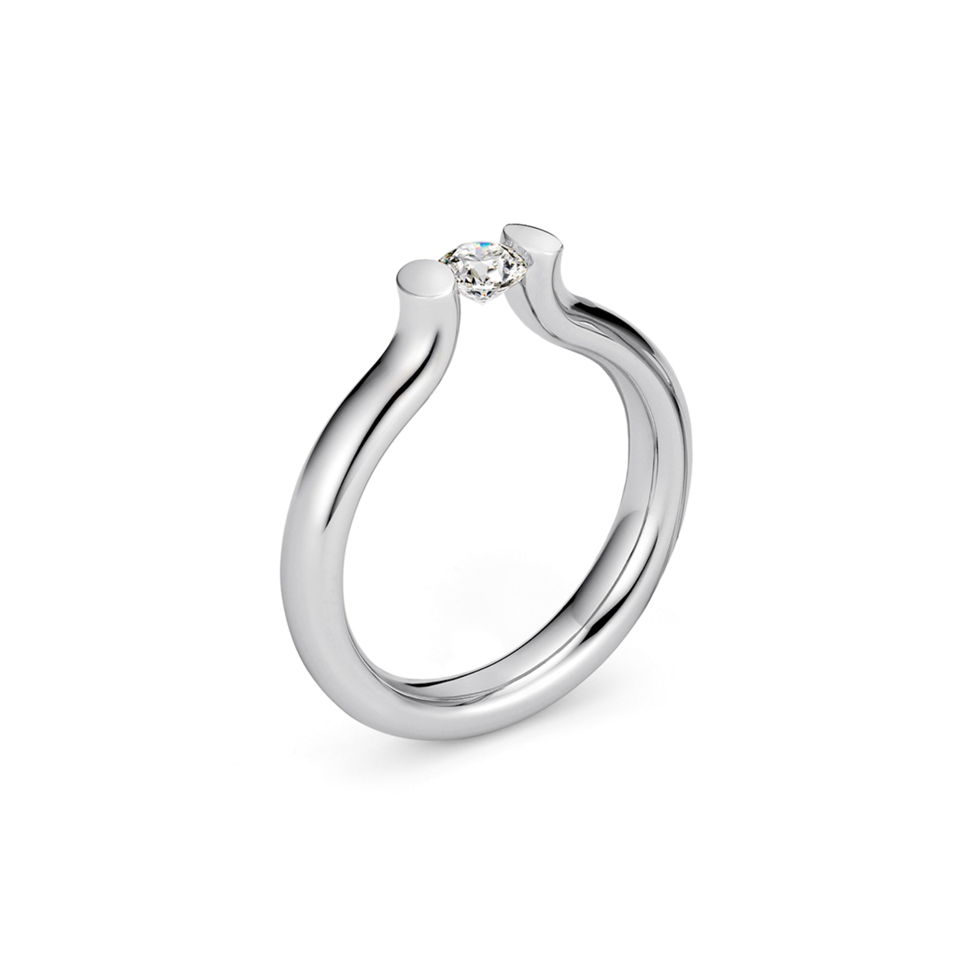 Niessing Spannring® Heaven - N371994-3.3mm-0.25ct (25ct-fvs1-gloss-pt) aus Platin mit Diamant