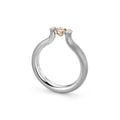 Niessing Spannring® Heaven - N371994-3.5mm-0.5ct (5ct-cinnamon-satin-pt) aus Platin mit Diamant