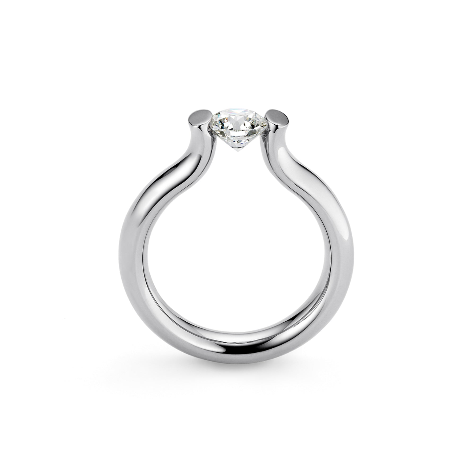 Niessing Spannring® Heaven - N371994-3.5mm-0.5ct (5ct-fvs1-gloss-pt) aus Platin mit Diamant