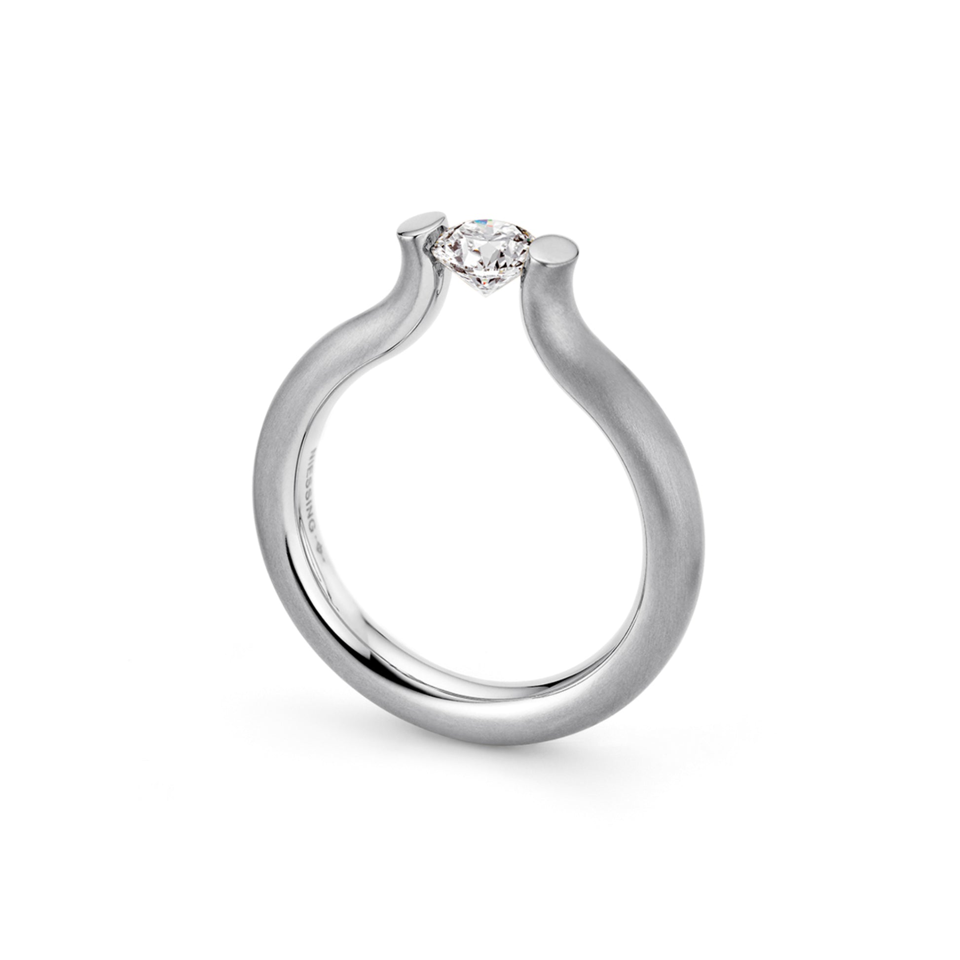 Spannring® Heaven , Platin • Diamant von Niessing (N371994-3.5mm-0.5ct-fvs1-satin-pt)