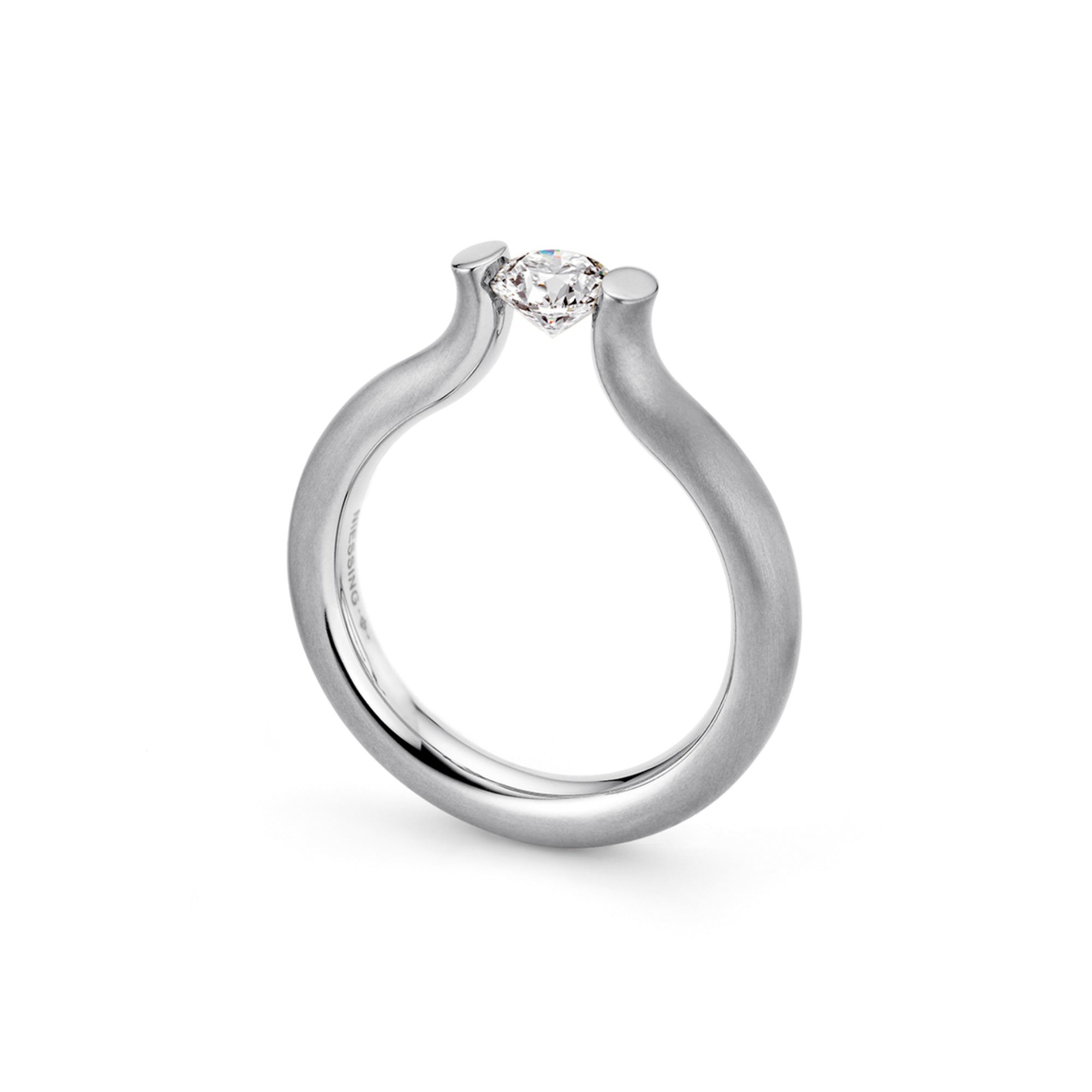 Niessing Spannring® Heaven - N371994-3.5mm-0.5ct (5ct-fvs1-satin-pt) aus Platin mit Diamant