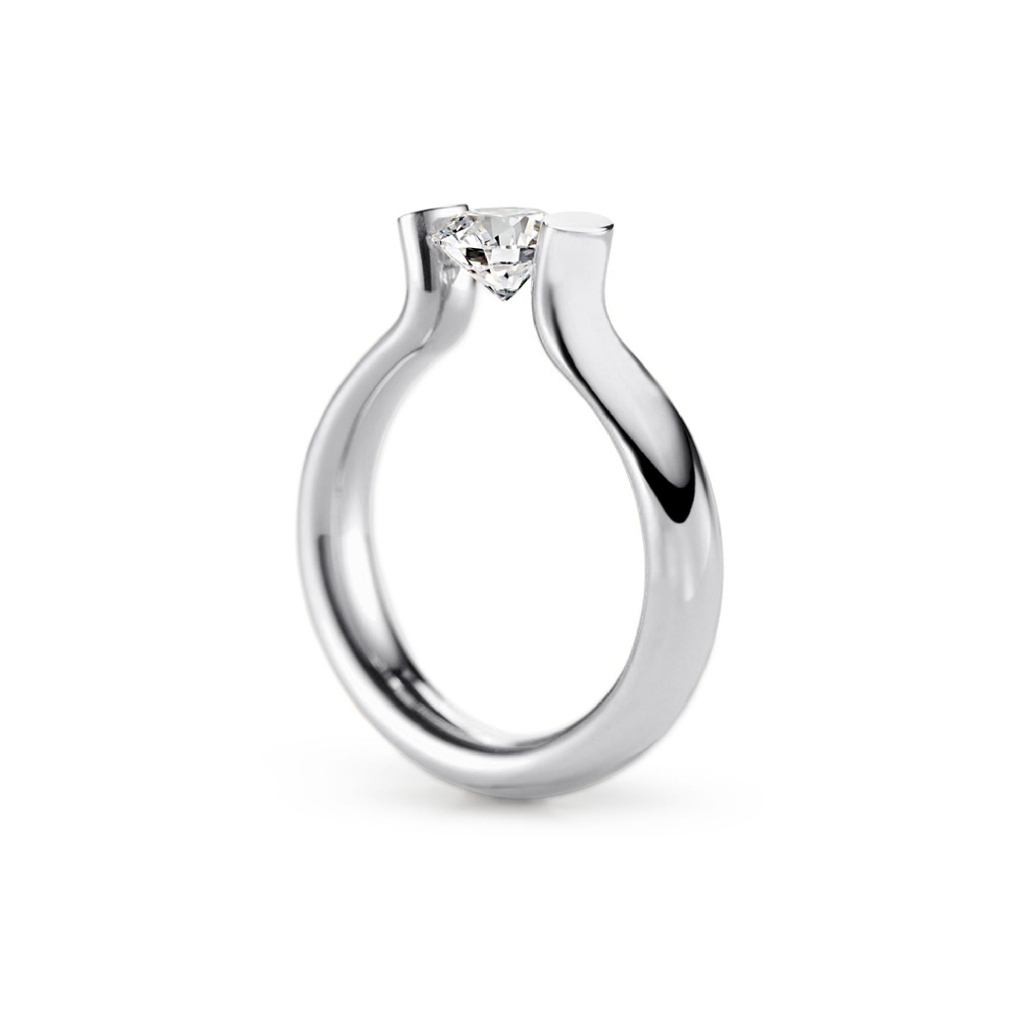 Niessing Spannring® Heaven (N371994-4mm-1ct-fvs1-gloss-pt) aus Platin mit Diamant