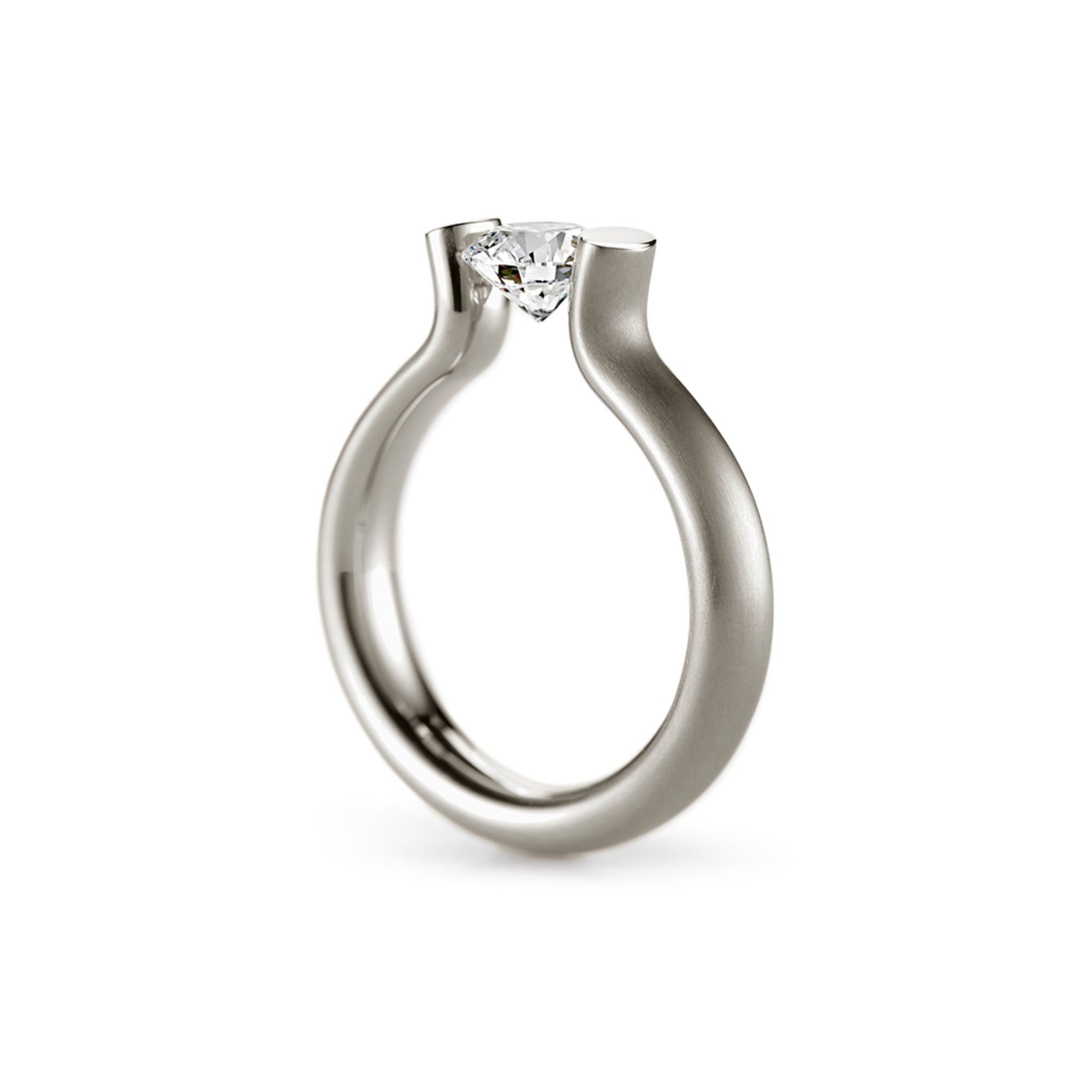 Niessing Spannring® Heaven (N371994-4mm-1ct-fvs1-satin-fg) mit Diamant