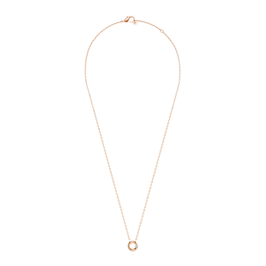Niessing Spannring® Kette (N413924-400mm-cr) mit Diamant