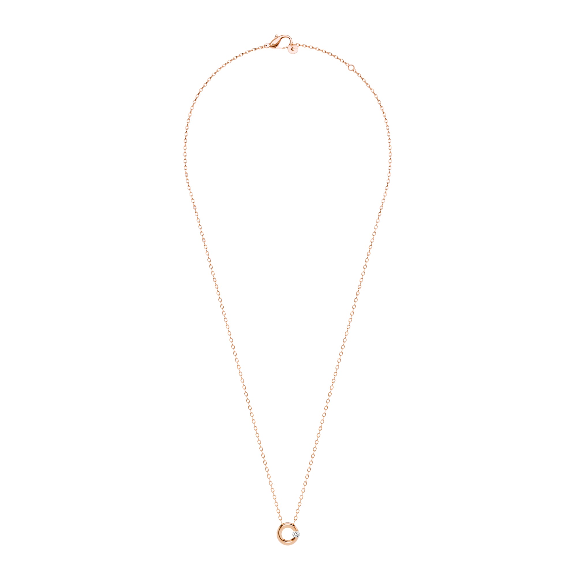Niessing Spannring® Kette (N413924-400mm-cr) mit Diamant