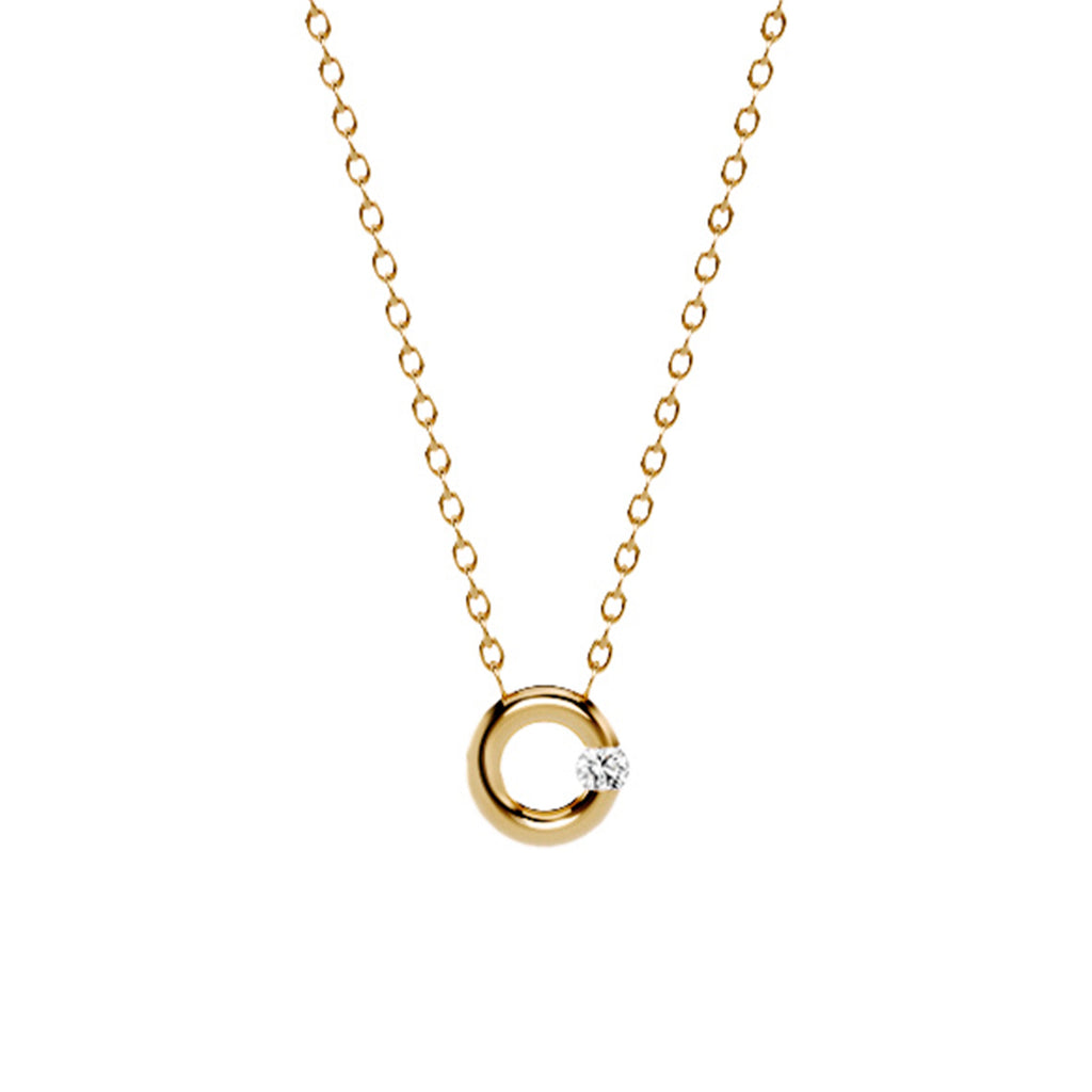Niessing Spannring® Kette (N413924-400mm-cy) mit Diamant