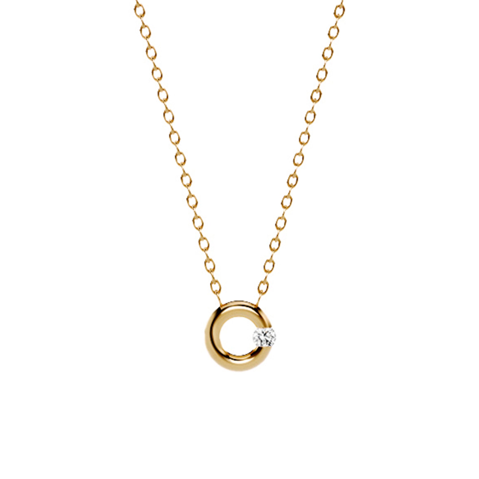 Niessing Spannring® Kette (N413924-400mm-cy) mit Diamant