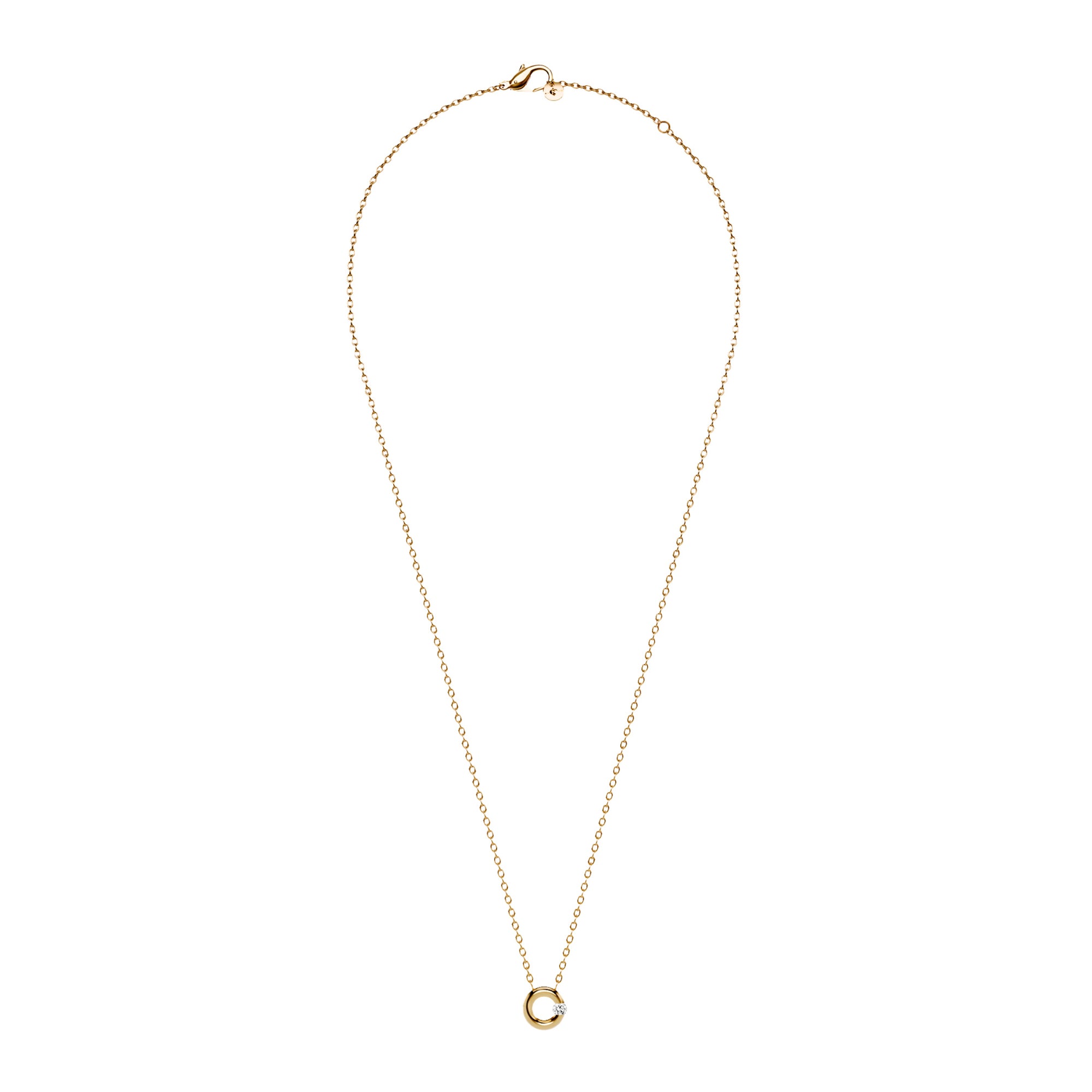 Niessing Spannring® Kette (N413924-400mm-cy) mit Diamant
