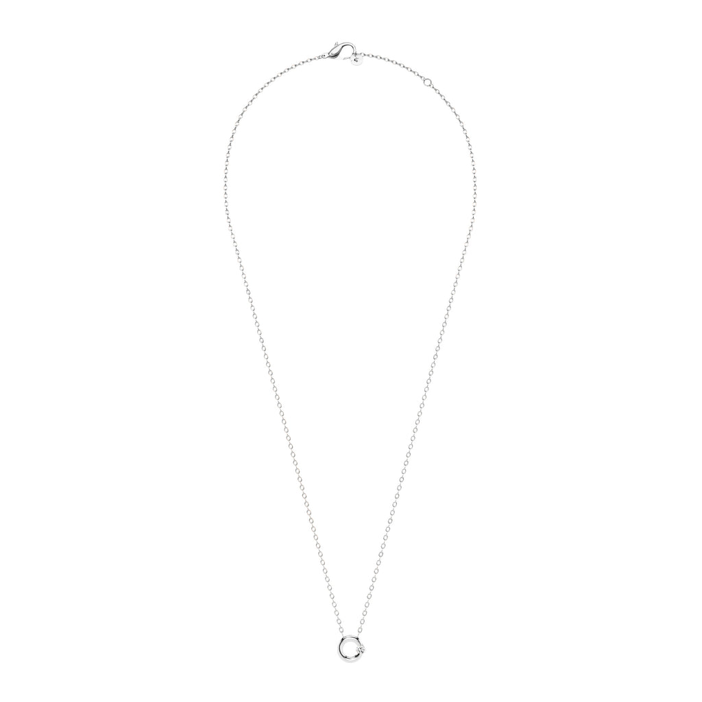 Niessing Spannring® Kette (N413924-400mm-pt) aus Platin mit Diamant