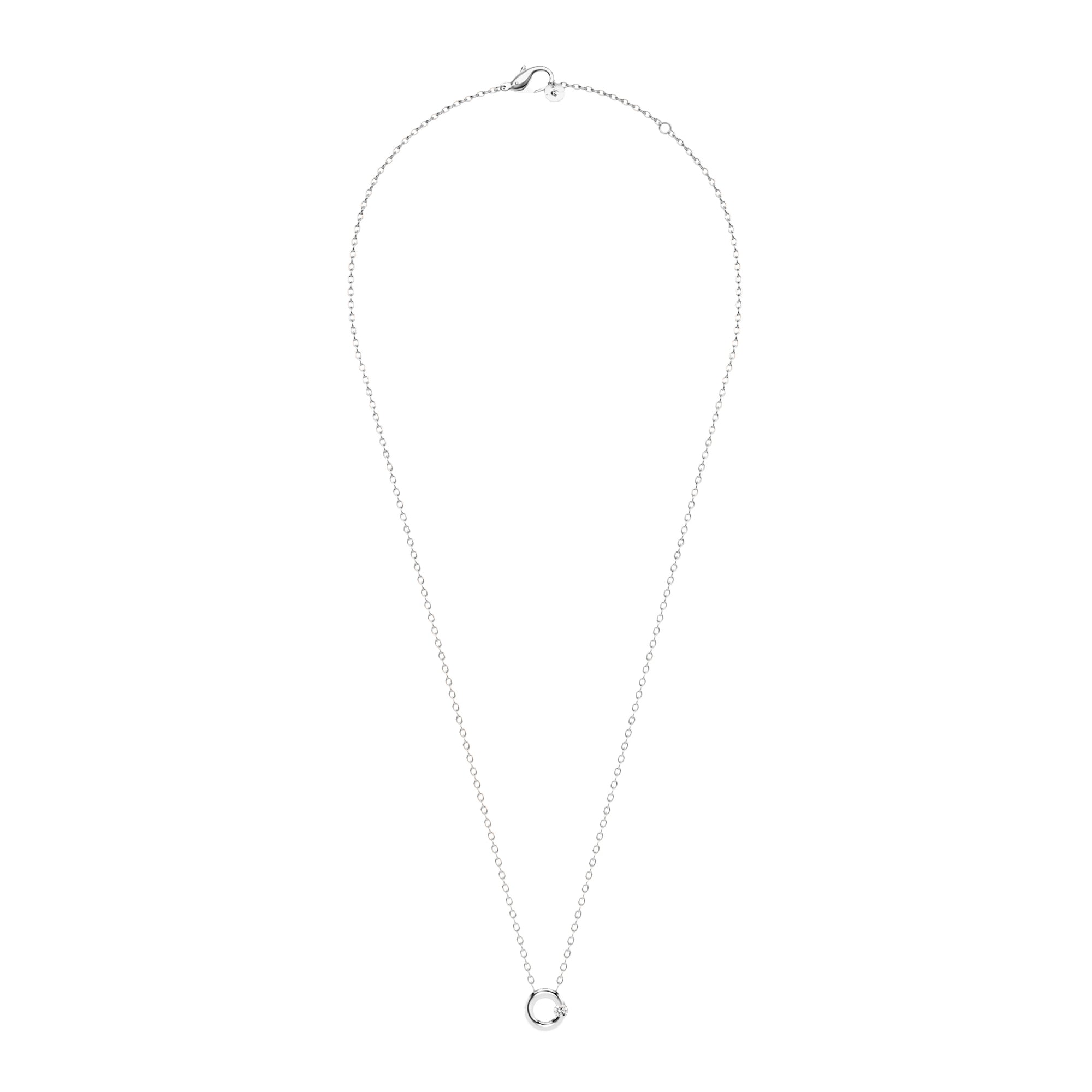Niessing Spannring® Kette (N413924-400mm-pt) aus Platin mit Diamant