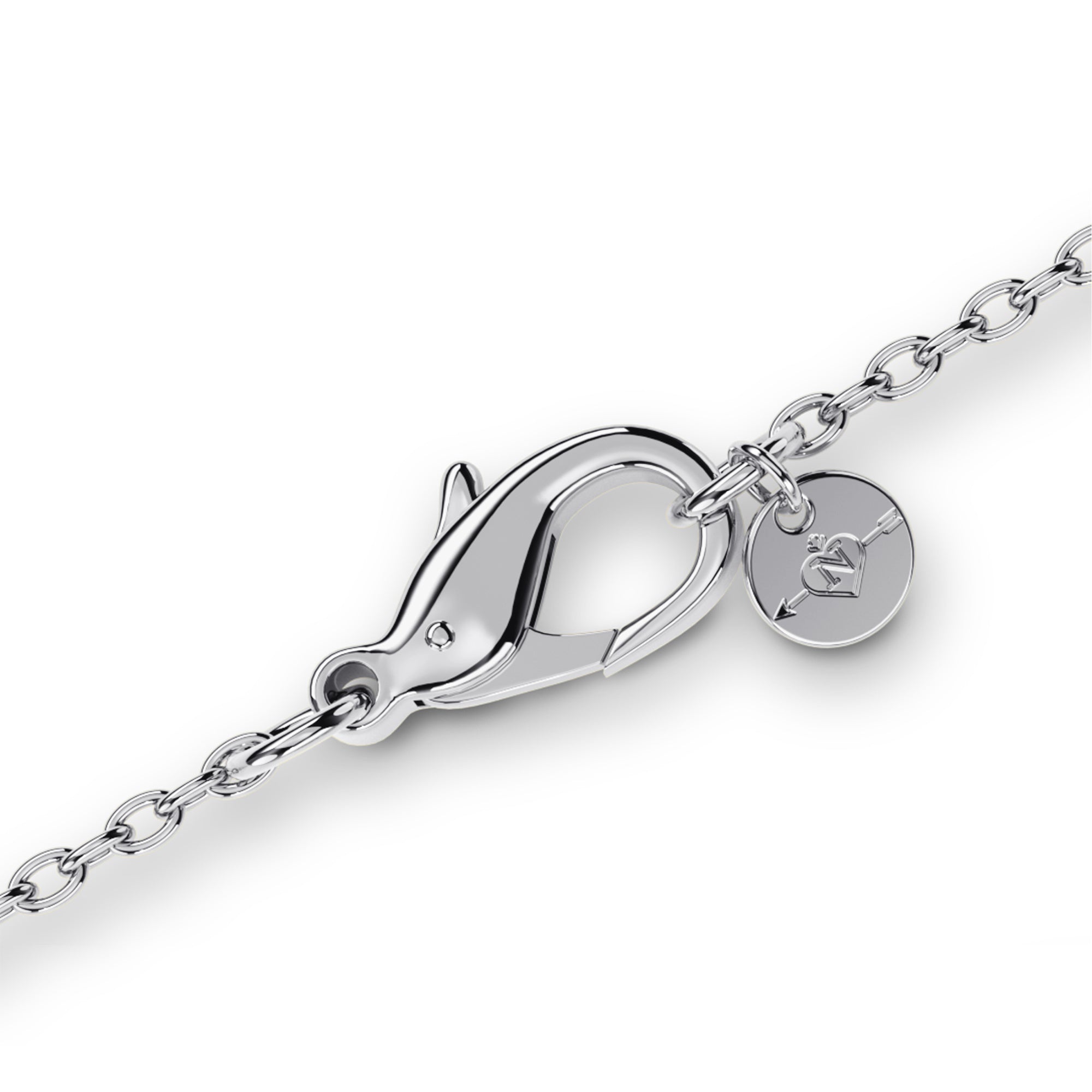 Niessing Spannring® Kette (N413924-400mm-pt) aus Platin mit Diamant
