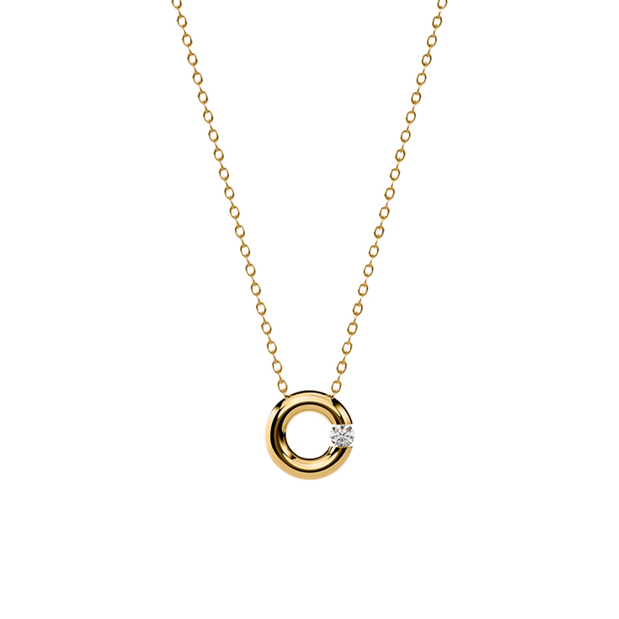 Niessing Spannring® Kette - N413925-550mm-0.05ct (05ct-cy) mit Diamant