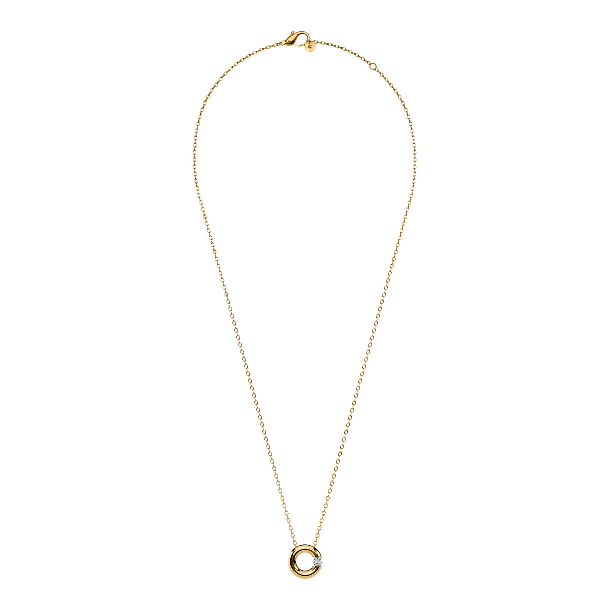 Niessing Spannring® Kette - N413925-550mm-0.05ct (05ct-cy) mit Diamant