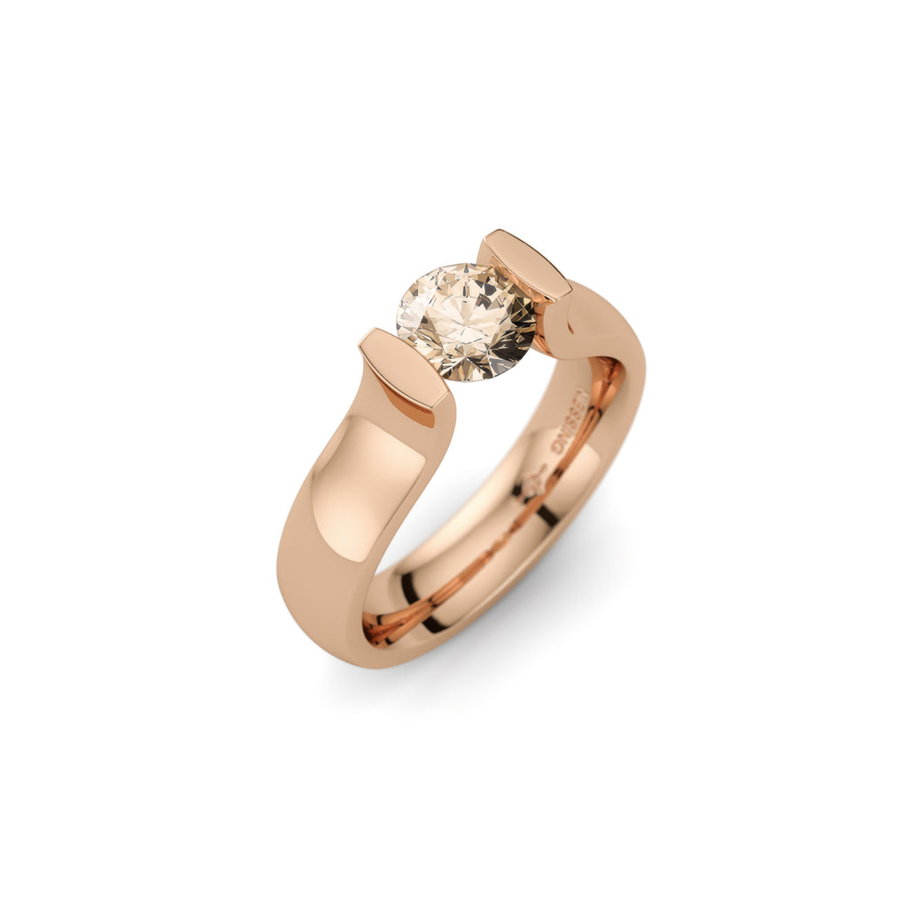 Niessing Spannring Lucia (N321921-5mm-1ct-cinnamon-gloss-cr) mit Diamant