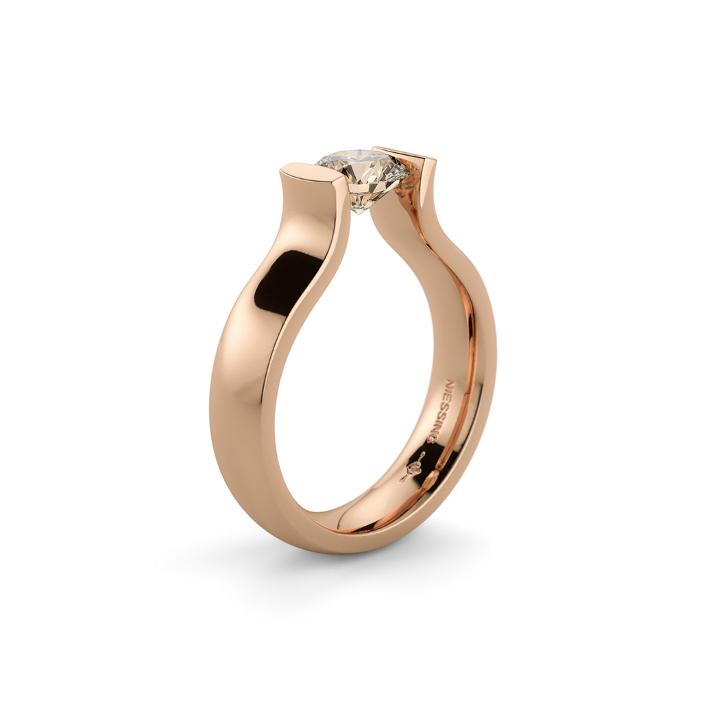 Niessing Spannring Lucia (N321921-5mm-1ct-cinnamon-gloss-cr) mit Diamant