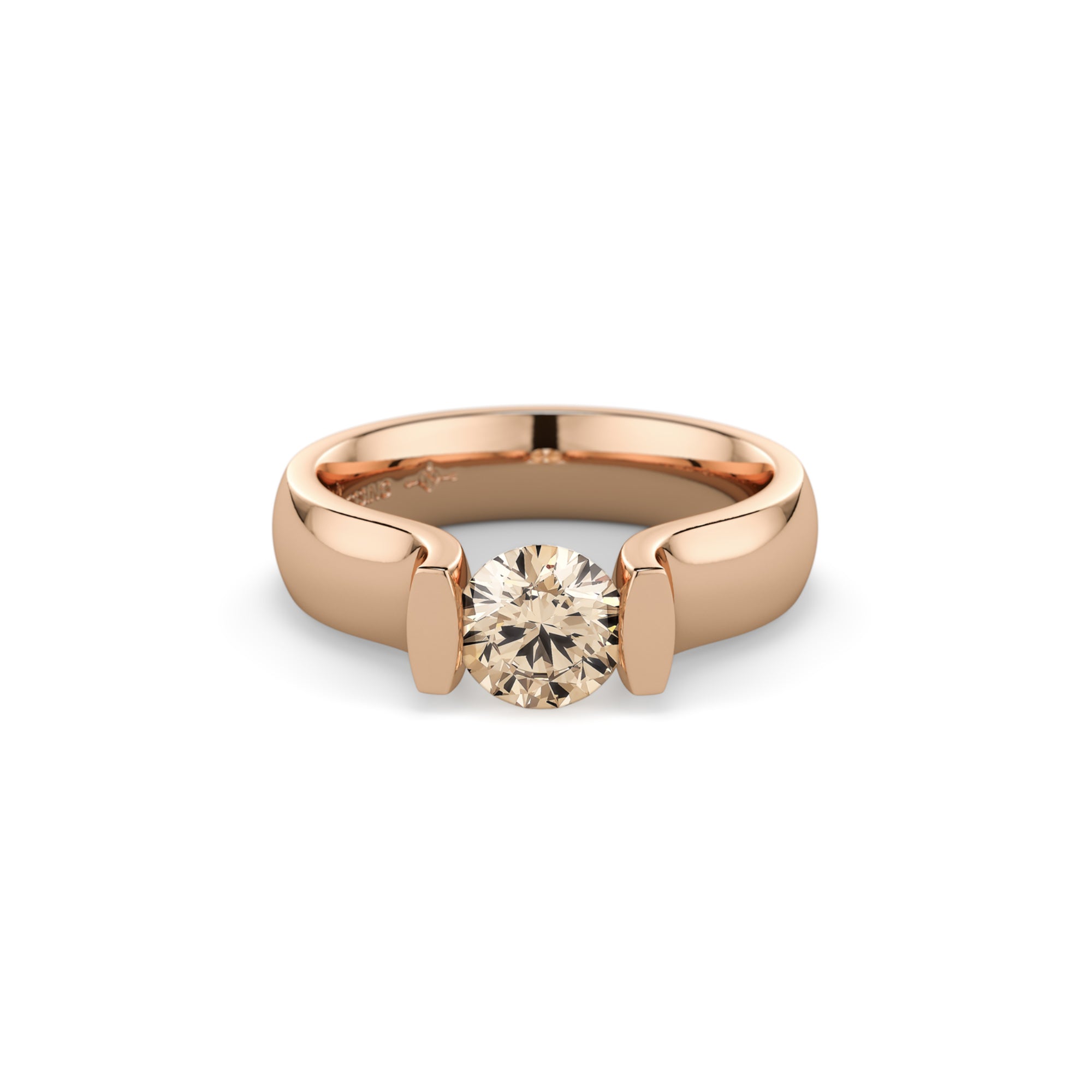 Niessing Spannring Lucia (N321921-5mm-1ct-cinnamon-gloss-cr) mit Diamant