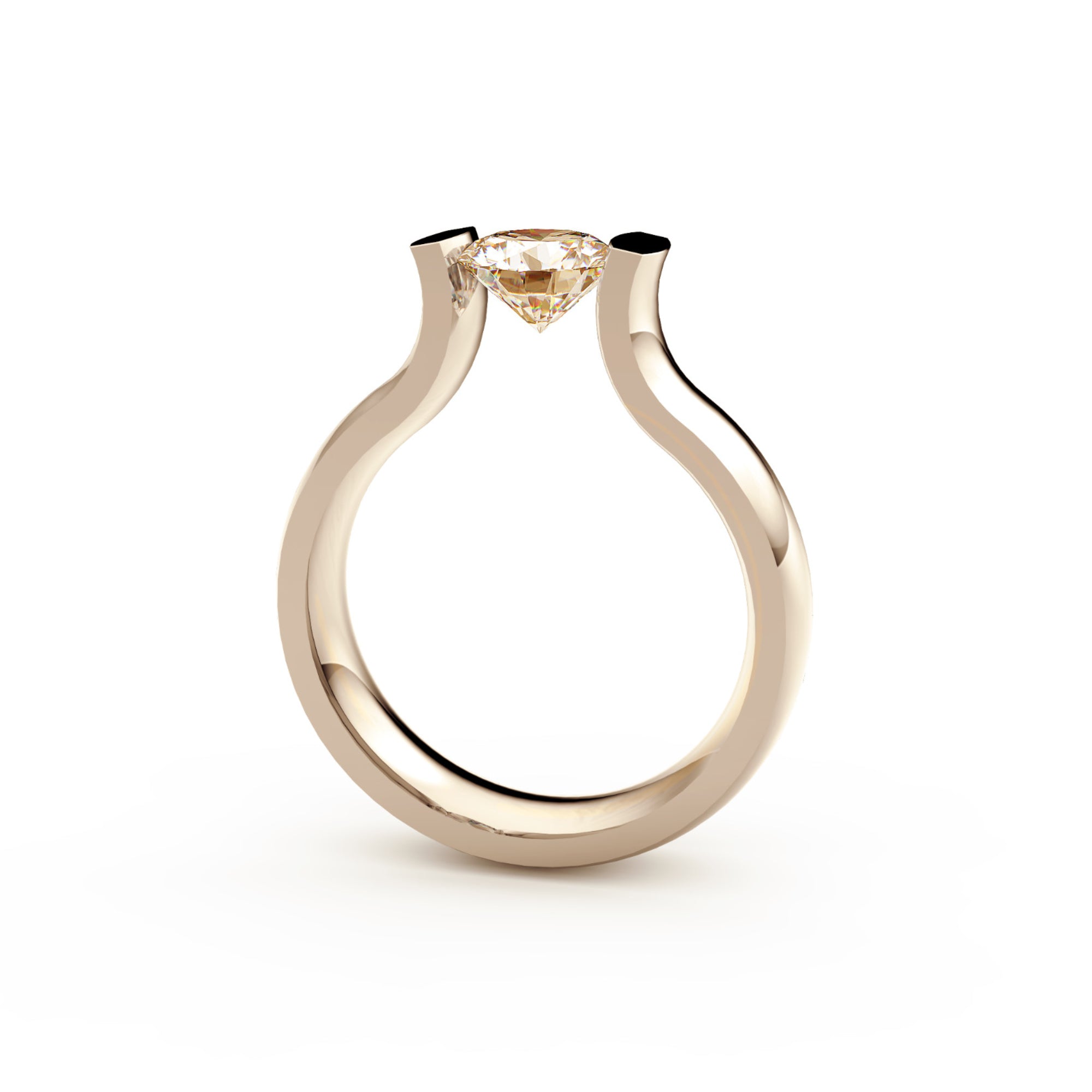 Niessing Spannring Lucia (N321921-5mm-1ct-cinnamon-gloss-rw) mit Diamant