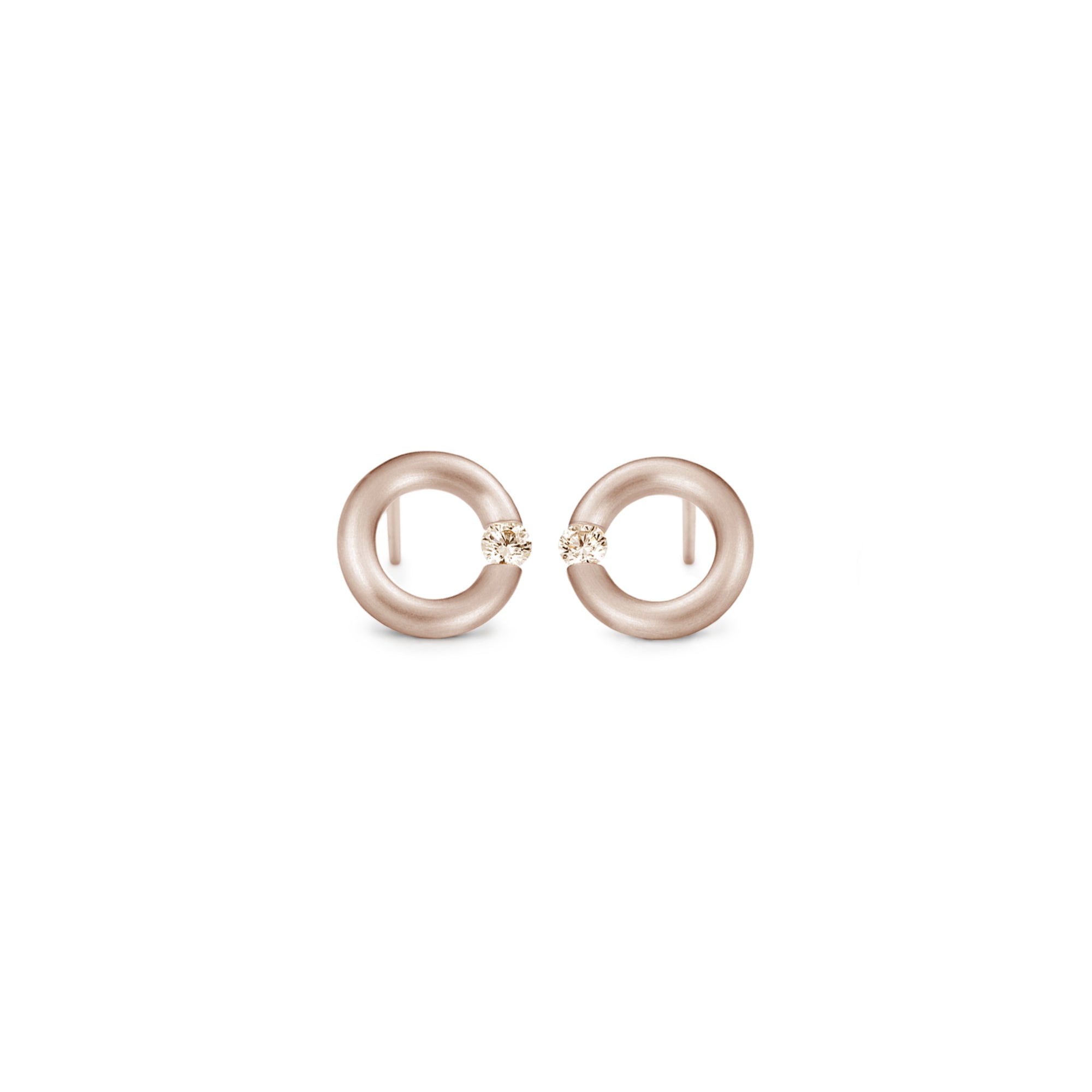 Niessing Spannring® Ohrstecker - N354924-10mm-0.08ct (08ct-cinnamon-satin-rw) mit Diamant