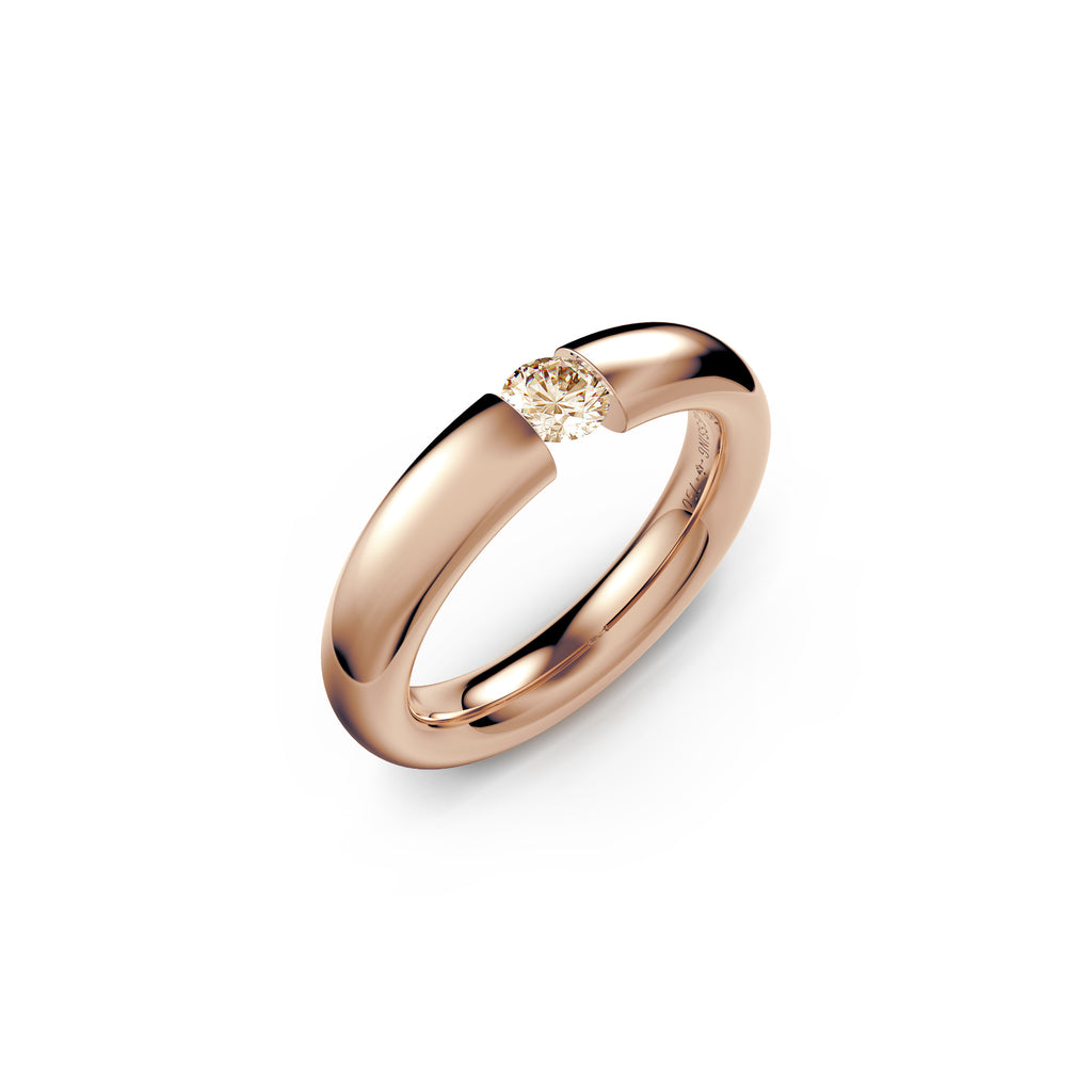 Niessing Spannring® Oval - N141793-0.25ct (25ct-cinnamon-gloss-cr) mit Diamant