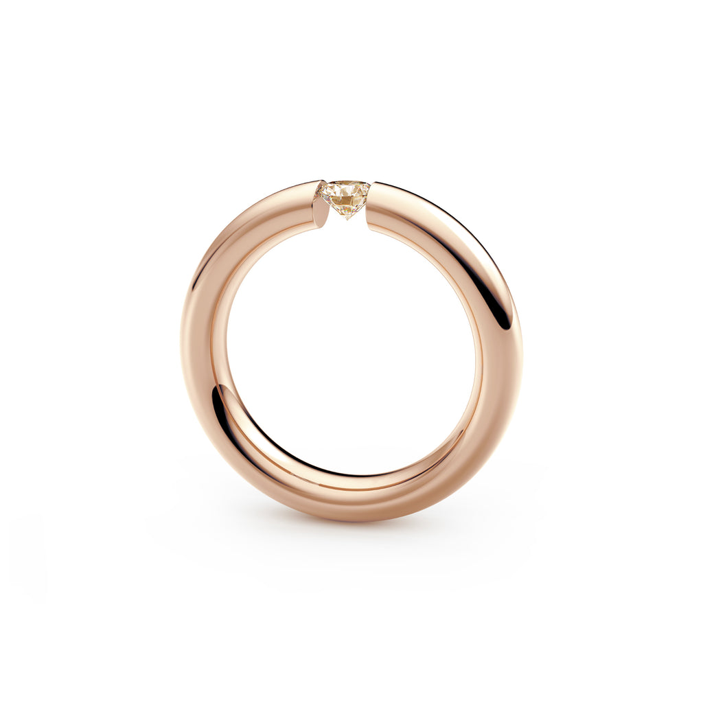Niessing Spannring® Oval - N141793-0.25ct (25ct-cinnamon-gloss-cr) mit Diamant