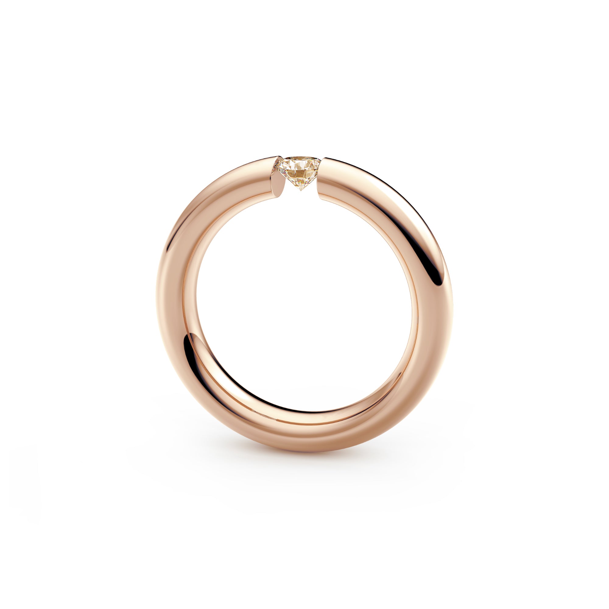 Niessing Spannring® Oval - N141793-0.25ct (25ct-cinnamon-gloss-cr) mit Diamant