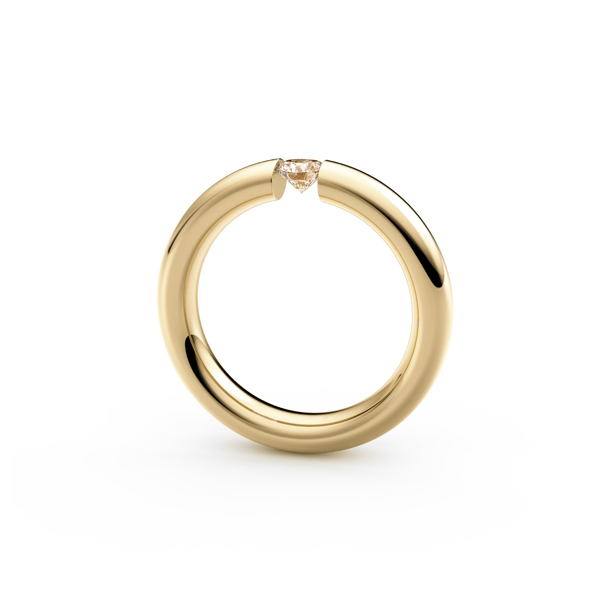 Niessing Spannring® Oval - N141793-0.25ct (25ct-cinnamon-gloss-cy) mit Diamant