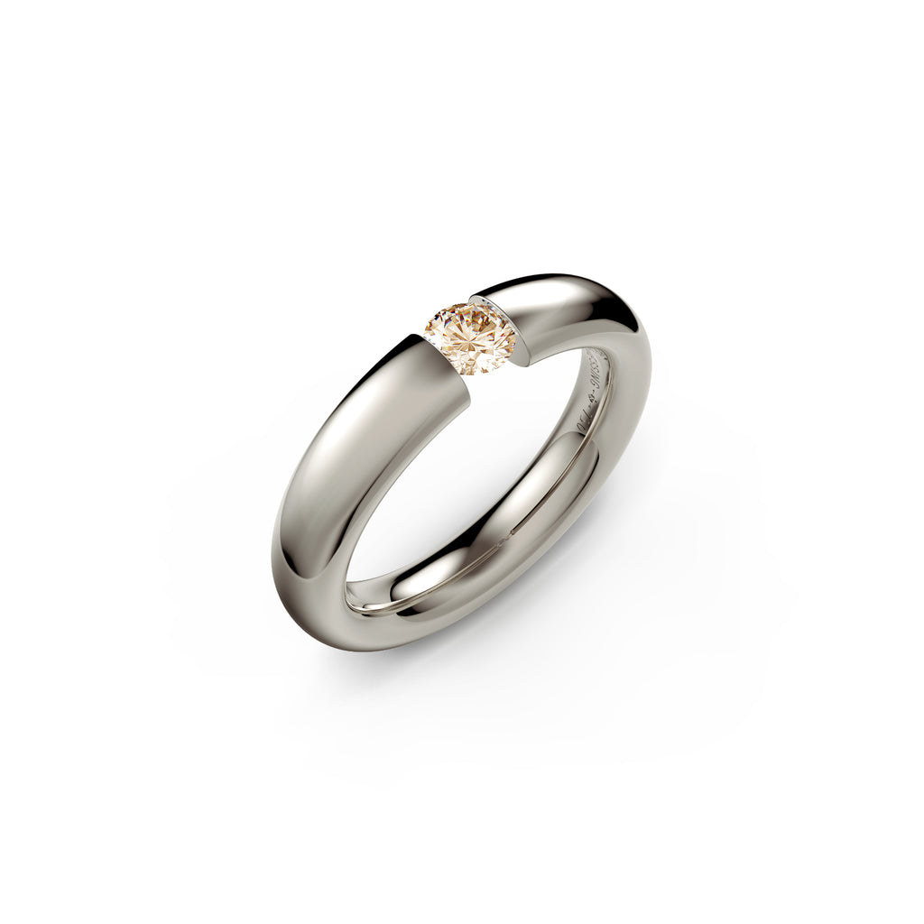 Niessing Spannring® Oval - N141793-0.25ct (25ct-cinnamon-gloss-fg) mit Diamant