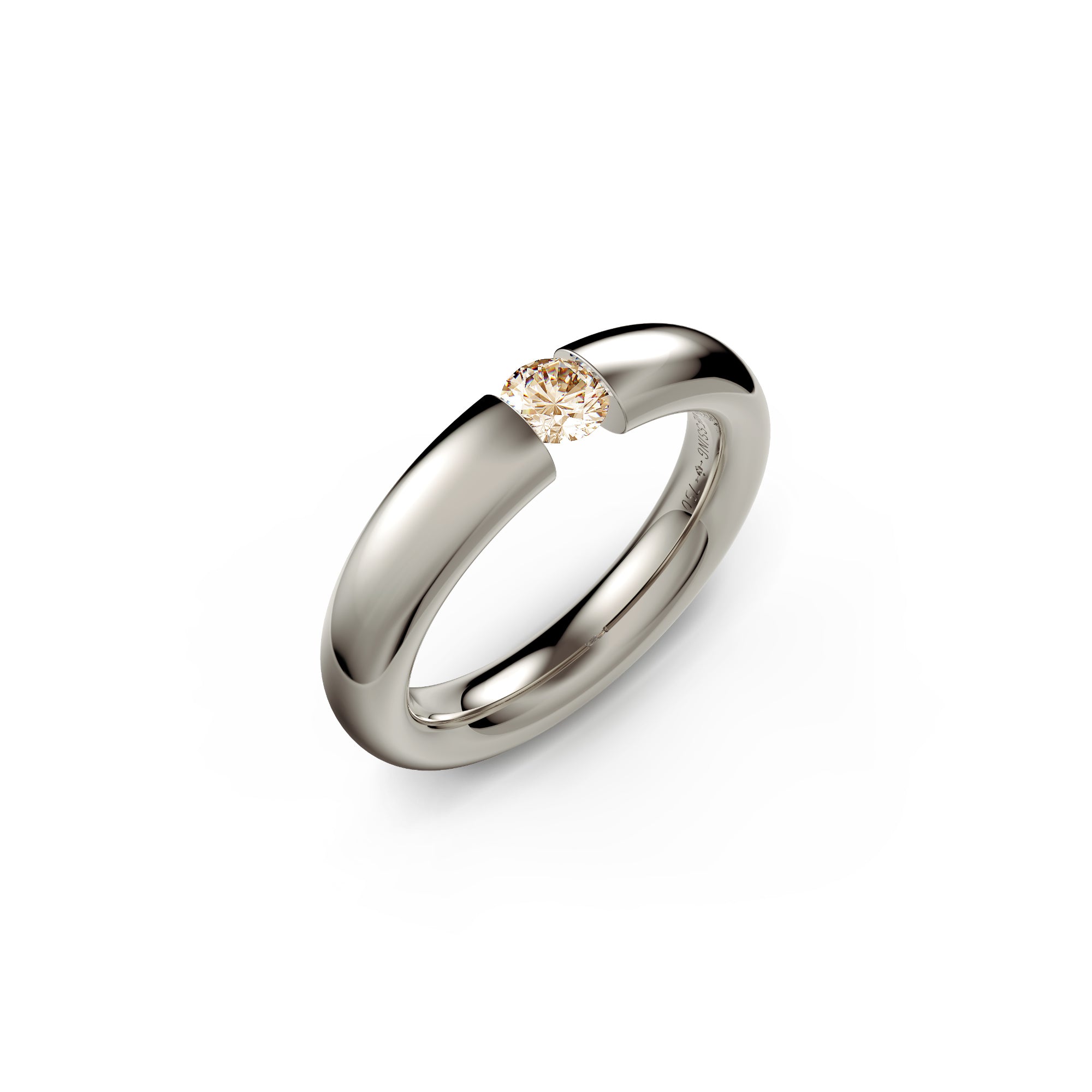 Niessing Spannring® Oval - N141793-0.25ct (25ct-cinnamon-gloss-fg) mit Diamant