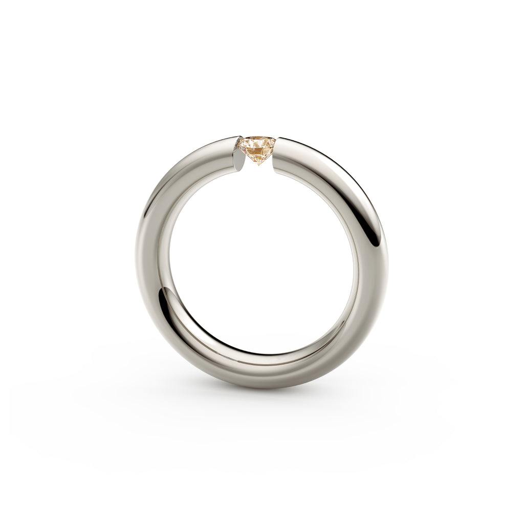 Niessing Spannring® Oval - N141793-0.25ct (25ct-cinnamon-gloss-fg) mit Diamant
