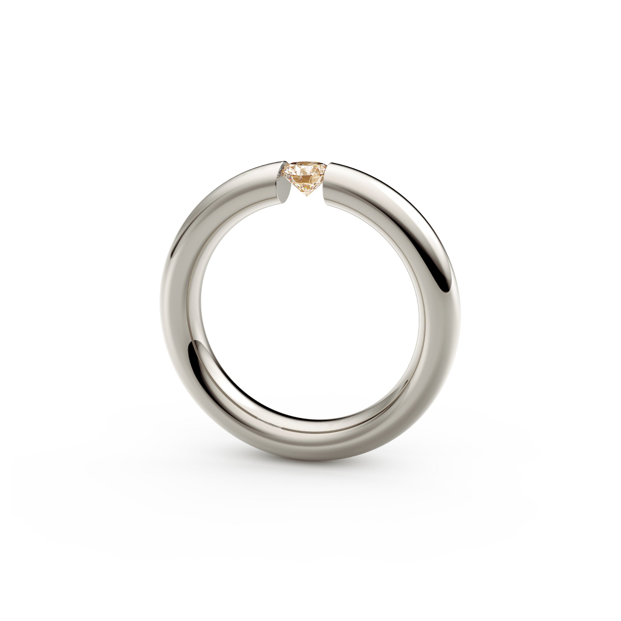 Niessing Spannring® Oval - N141793-0.25ct (25ct-cinnamon-gloss-fg) mit Diamant