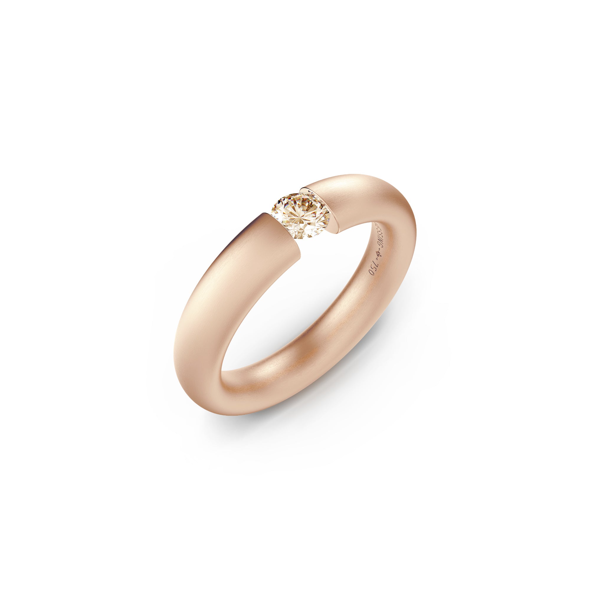Niessing Spannring® Oval - N141793-0.25ct (25ct-cinnamon-satin-cr) mit Diamant