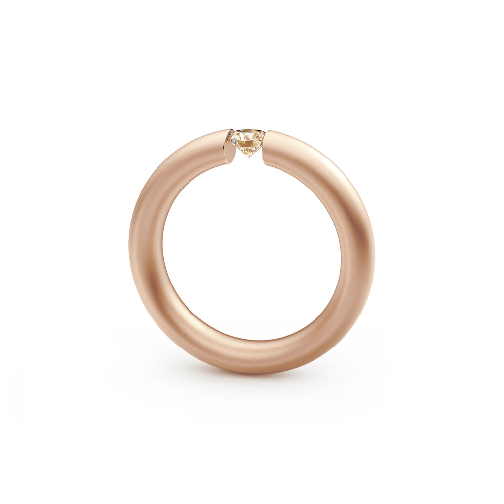 Niessing Spannring® Oval - N141793-0.25ct (25ct-cinnamon-satin-cr) mit Diamant