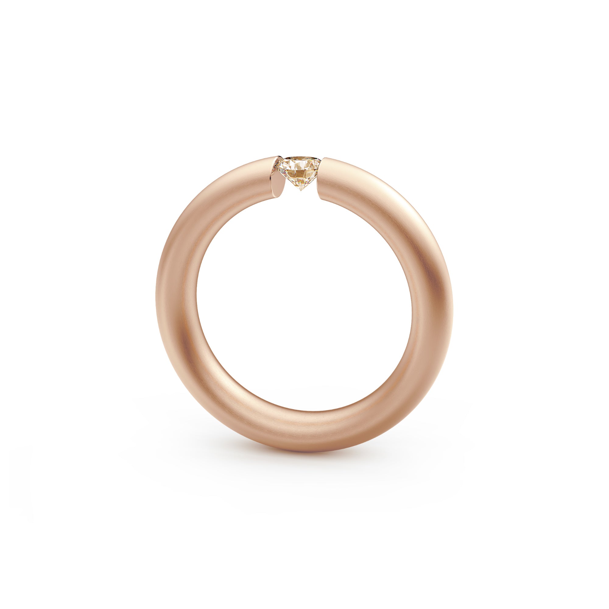 Niessing Spannring® Oval - N141793-0.25ct (25ct-cinnamon-satin-cr) mit Diamant