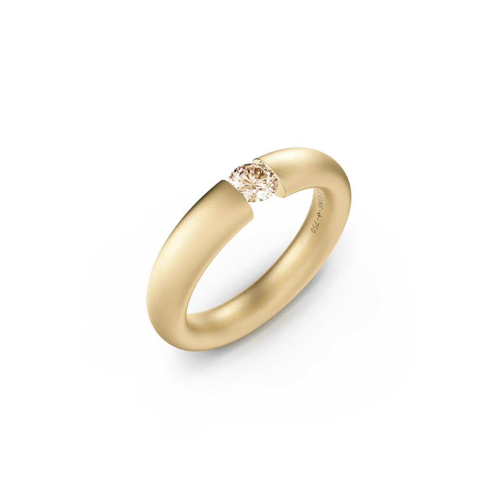 Niessing Spannring® Oval - N141793-0.25ct (25ct-cinnamon-satin-cy) mit Diamant