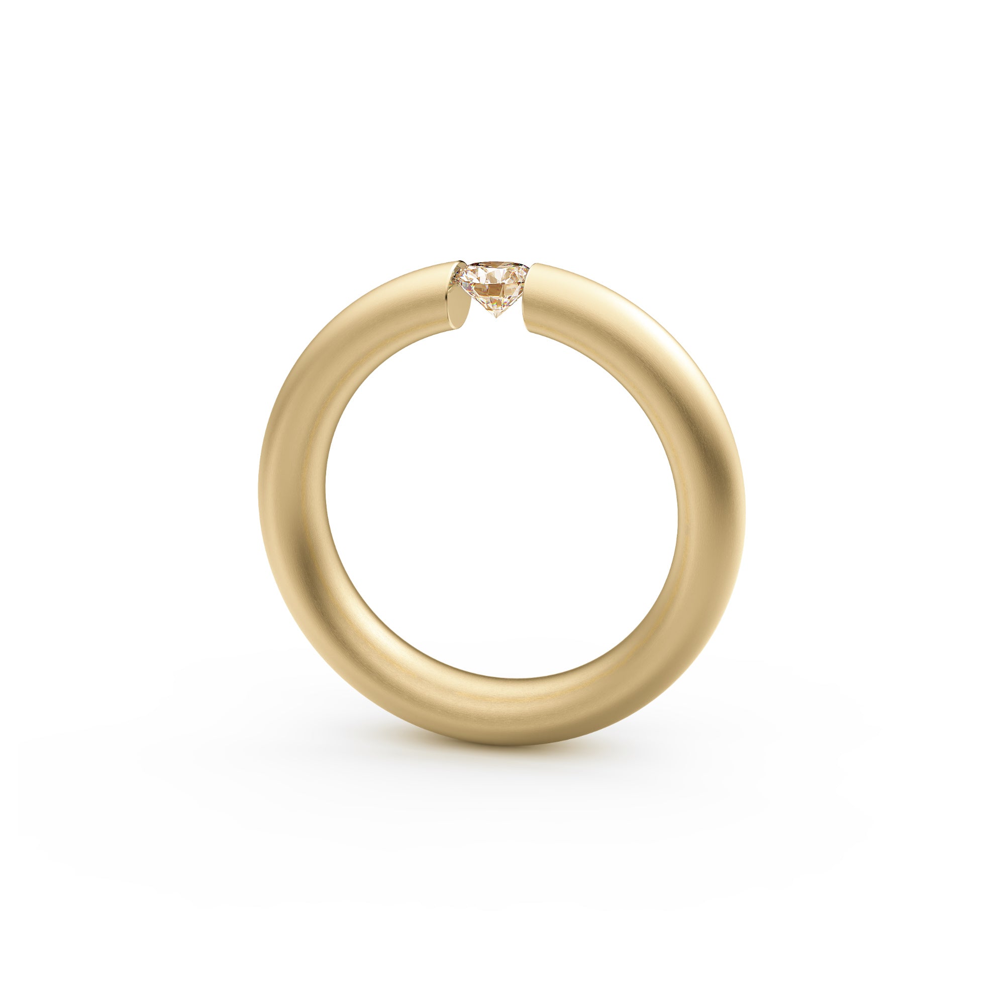Niessing Spannring® Oval - N141793-0.25ct (25ct-cinnamon-satin-cy) mit Diamant