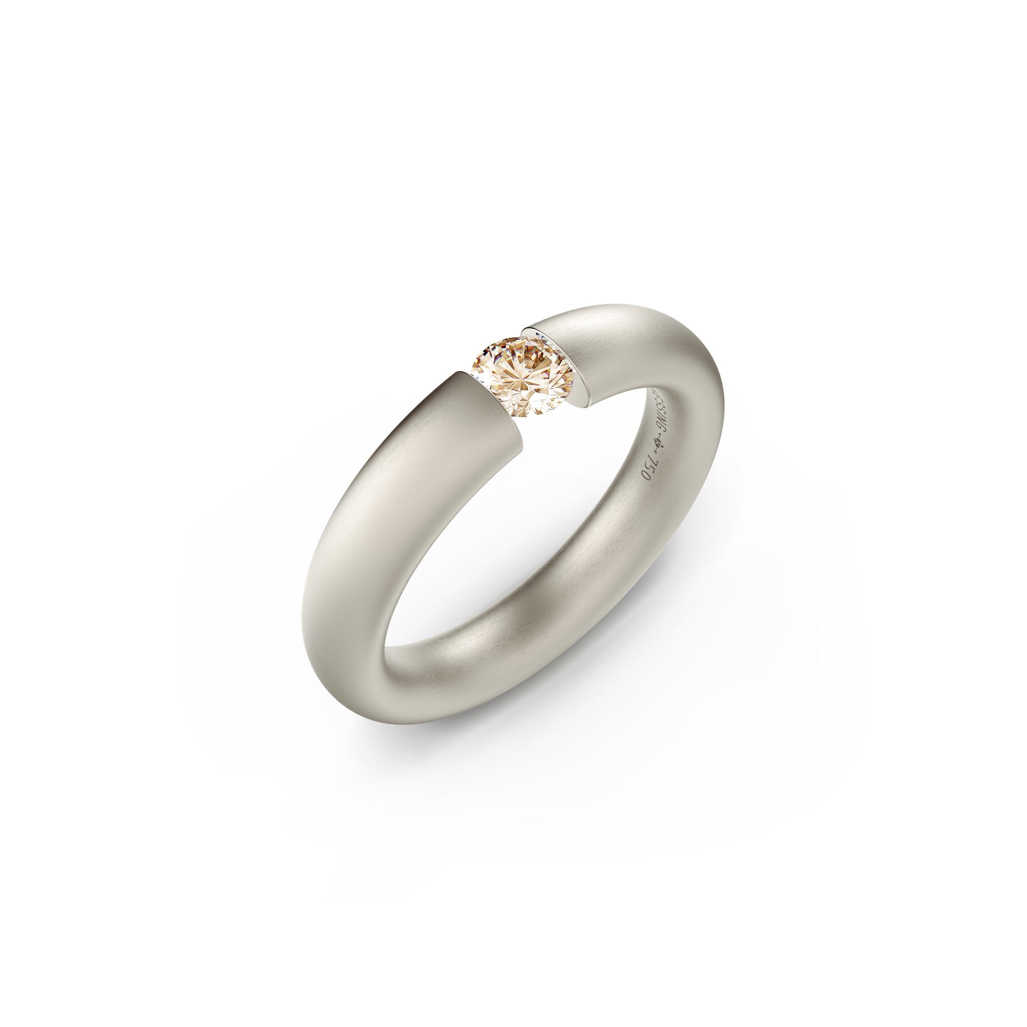 Niessing Spannring® Oval - N141793-0.25ct (25ct-cinnamon-satin-fg) mit Diamant