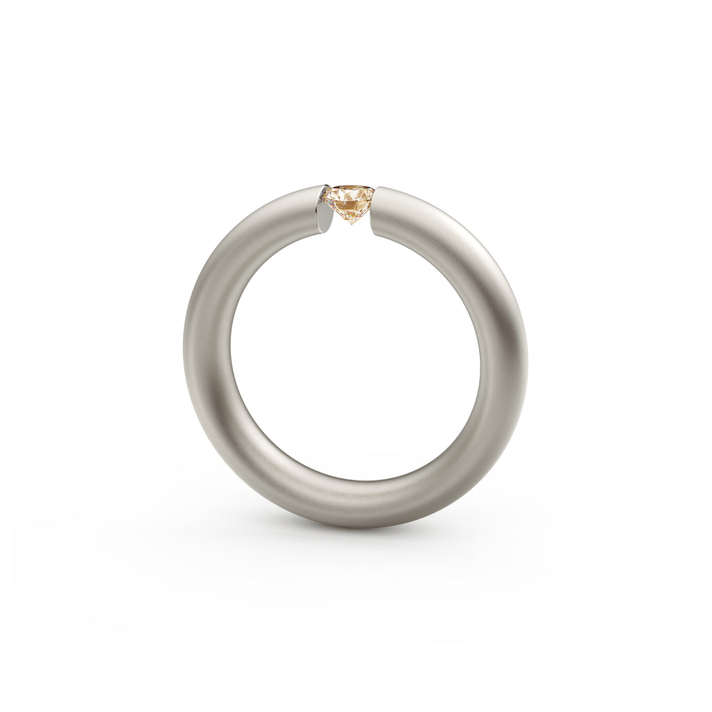 Niessing Spannring® Oval - N141793-0.25ct (25ct-cinnamon-satin-fg) mit Diamant