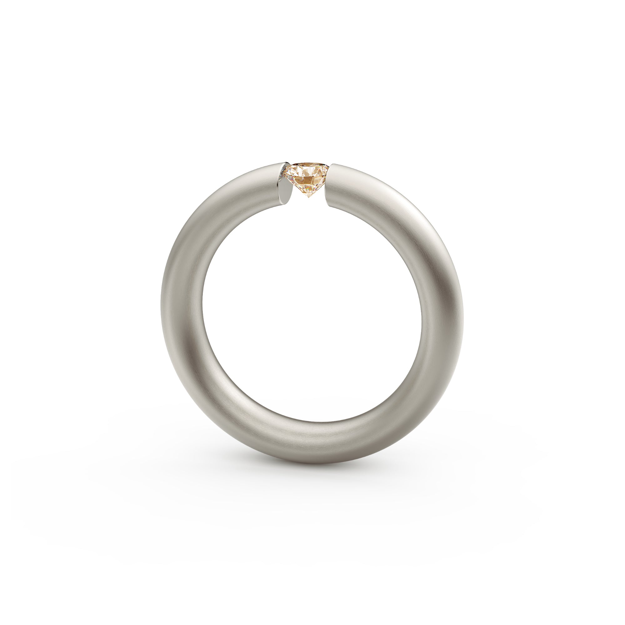 Niessing Spannring® Oval - N141793-0.25ct (25ct-cinnamon-satin-fg) mit Diamant