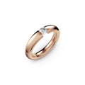 Niessing Spannring® Oval - N141793-0.25ct (25ct-fvs1-gloss-cr) mit Diamant