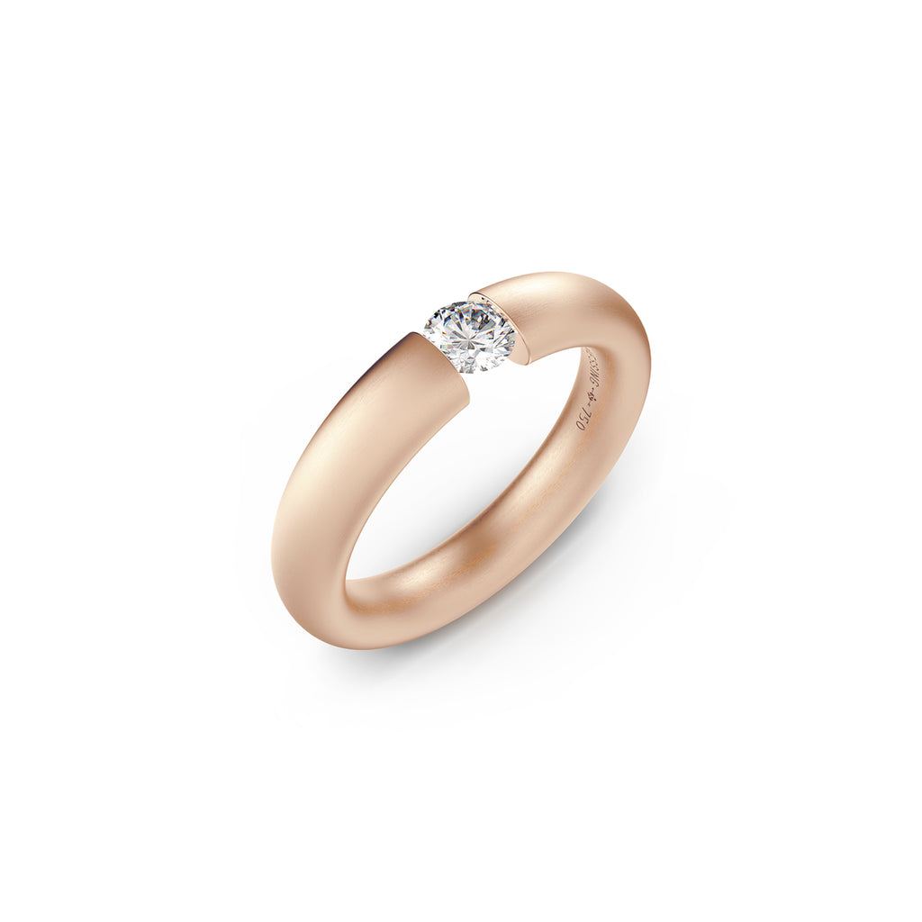 Niessing Spannring® Oval - N141793-0.25ct (25ct-fvs1-satin-cr) mit Diamant