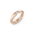Niessing Spannring® Oval - N141793-0.25ct (25ct-fvs1-satin-cr) mit Diamant