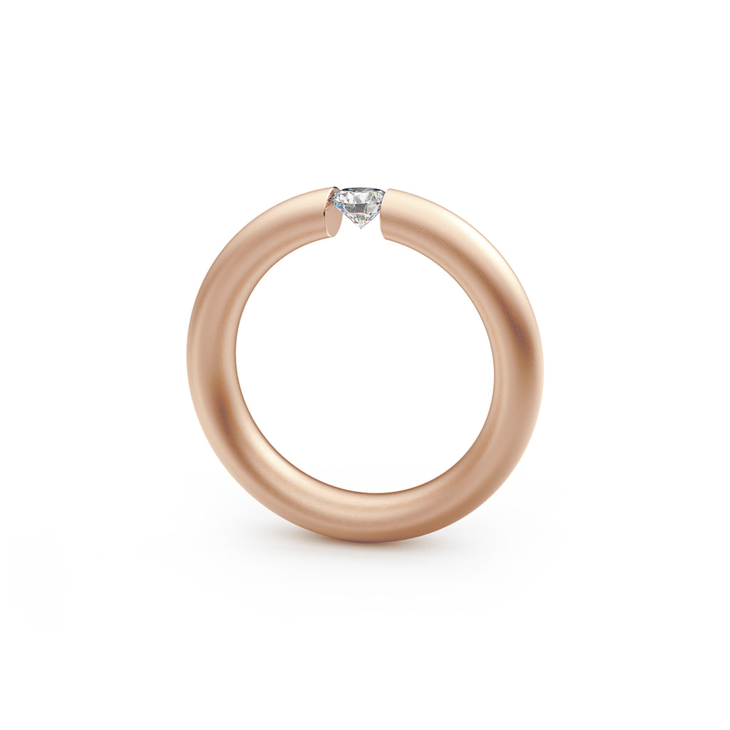 Niessing Spannring® Oval - N141793-0.25ct (25ct-fvs1-satin-cr) mit Diamant
