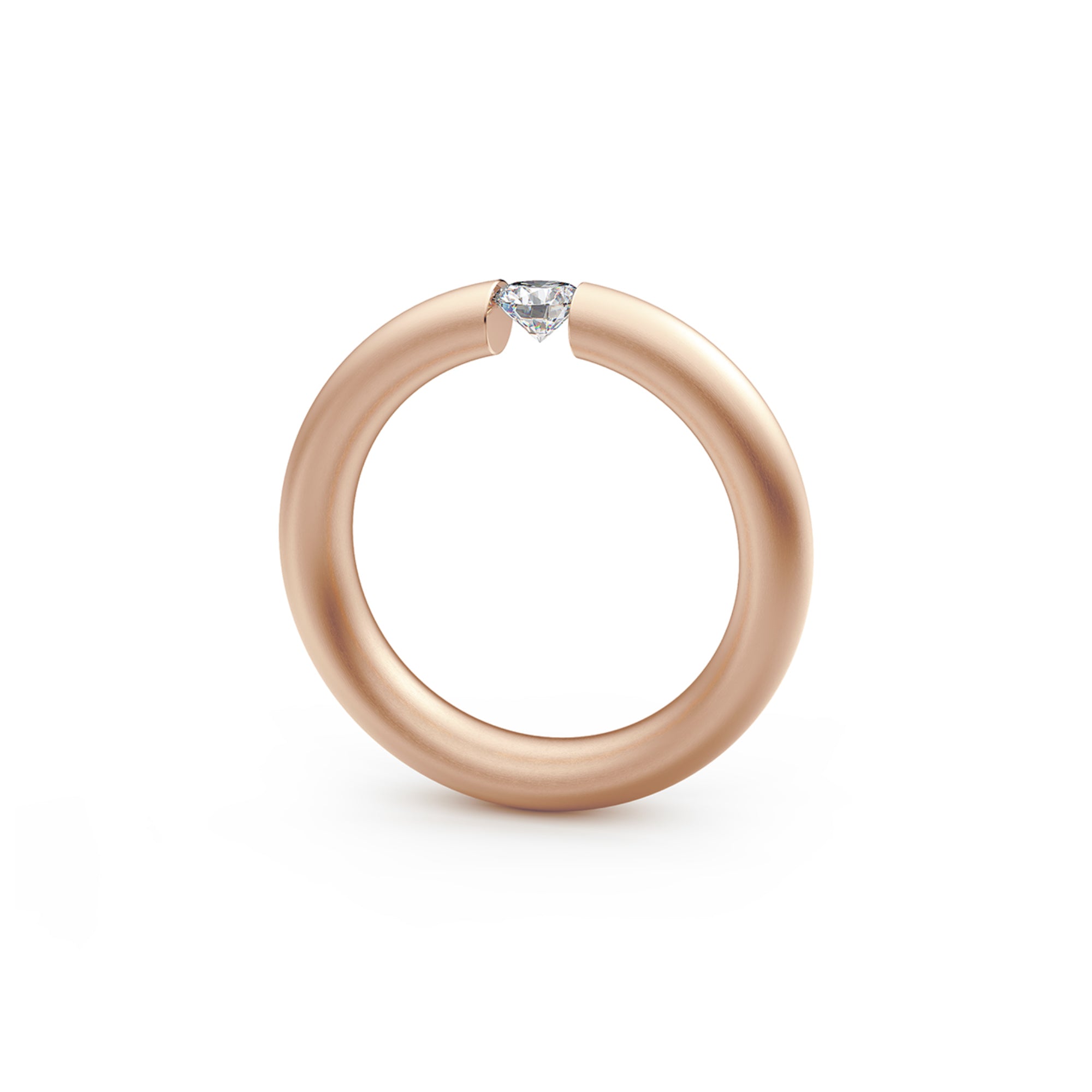 Niessing Spannring® Oval - N141793-0.25ct (25ct-fvs1-satin-cr) mit Diamant