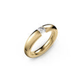 Niessing Spannring® Oval - N141793-0.25ct (25ct-gloss-cy) mit Diamant