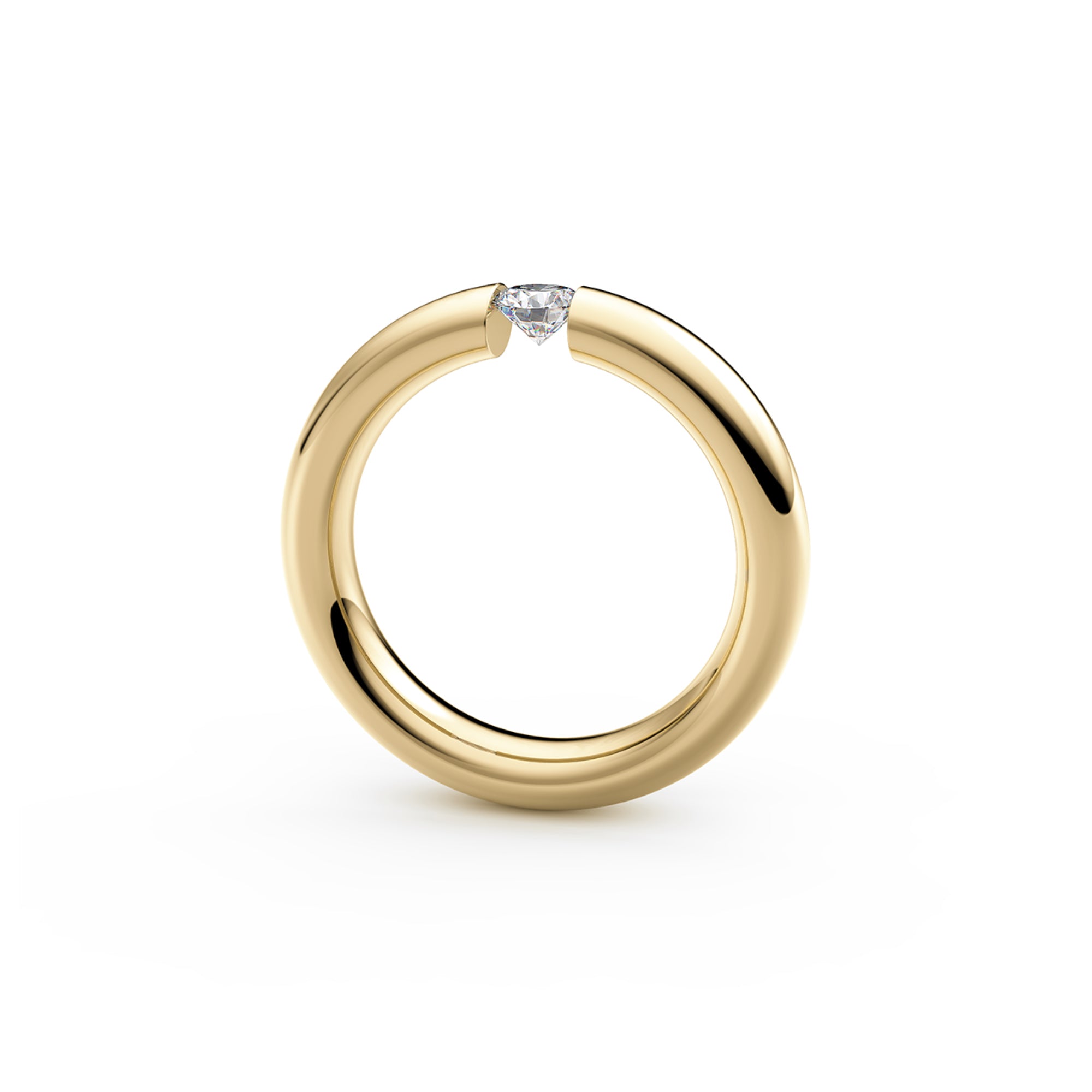 Niessing Spannring® Oval - N141793-0.25ct (25ct-gloss-cy) mit Diamant