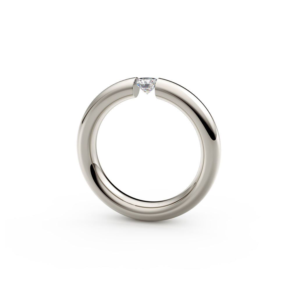 Niessing Spannring® Oval - N141793-0.25ct (25ct-gloss-fg) mit Diamant