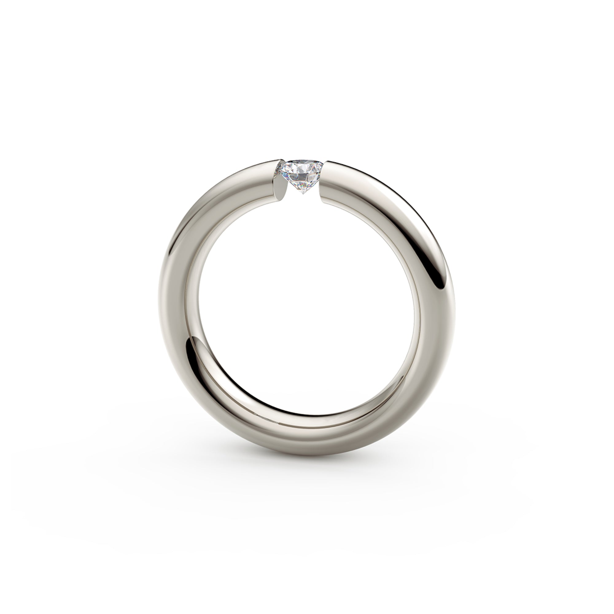 Niessing Spannring® Oval - N141793-0.25ct (25ct-gloss-fg) mit Diamant