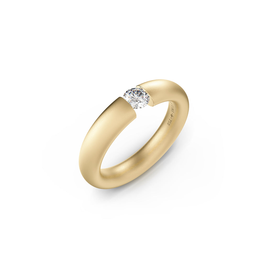 Niessing Spannring® Oval - N141793-0.25ct (25ct-satin-cy) mit Diamant