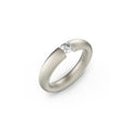 Niessing Spannring® Oval - N141793-0.25ct (25ct-satin-fg) mit Diamant