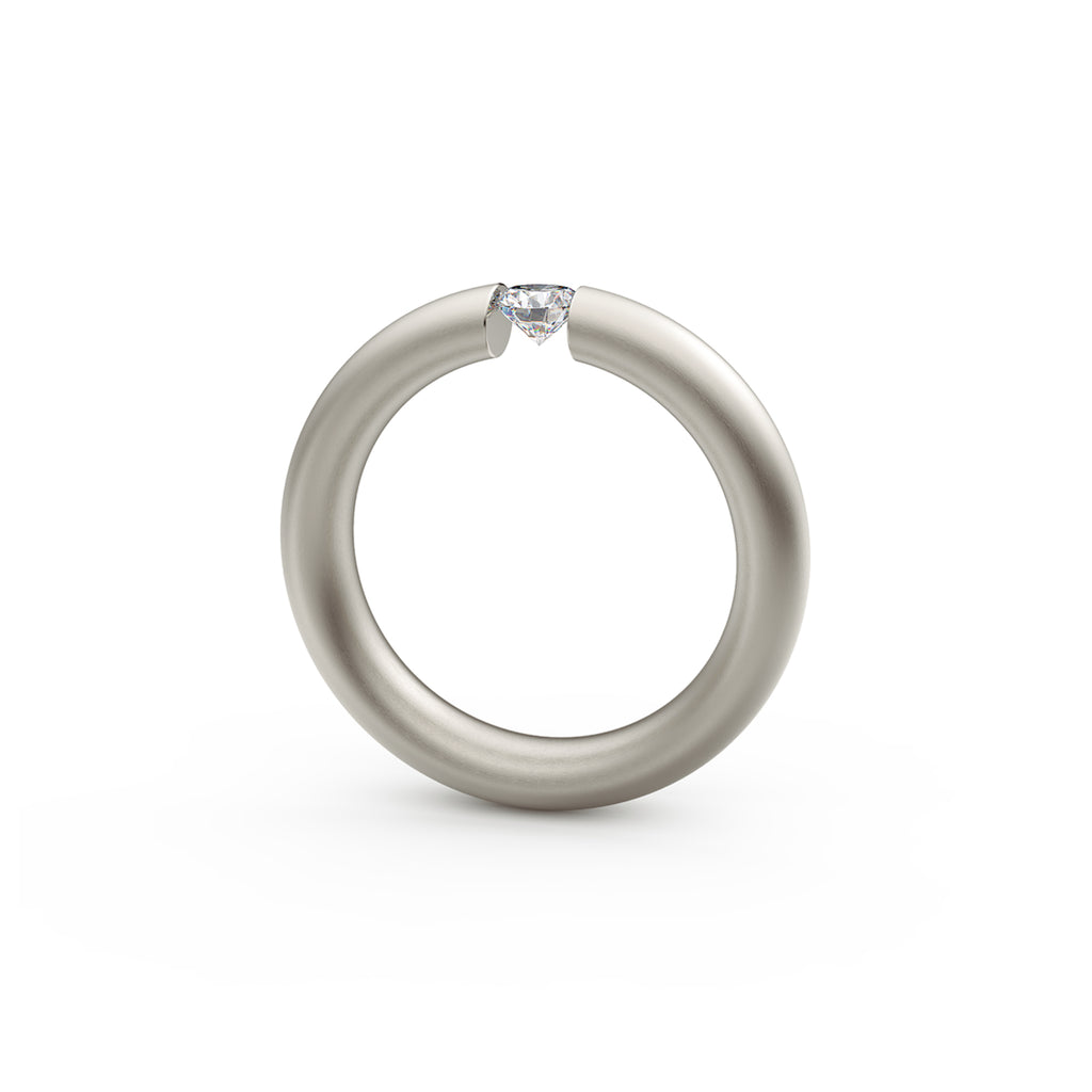 Niessing Spannring® Oval - N141793-0.25ct (25ct-satin-fg) mit Diamant